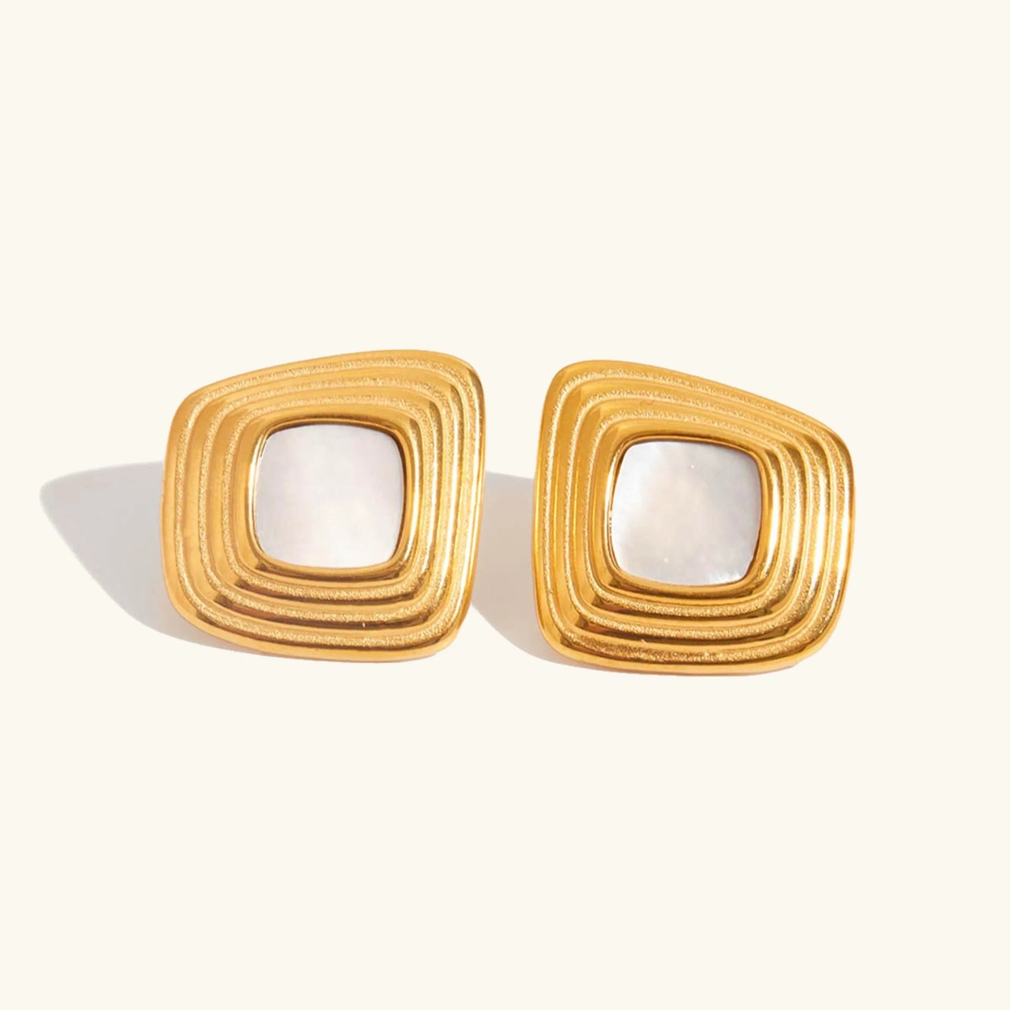 [Raffine]Sylvie Geometric Gold Earrings
