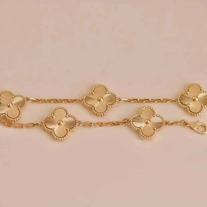 [Raffine]CLOVER 5 FLOWERS LASER BRACELET