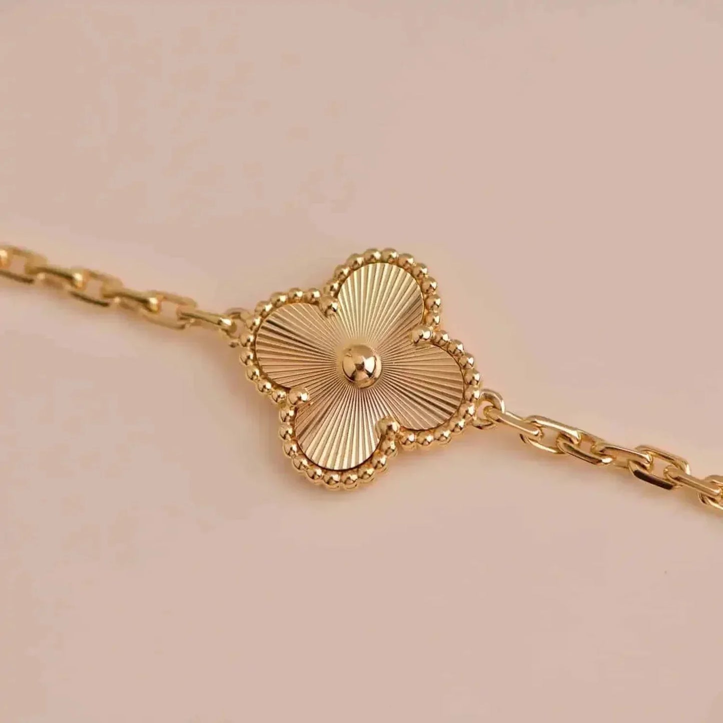 [Raffine]CLOVER 5 FLOWERS LASER BRACELET
