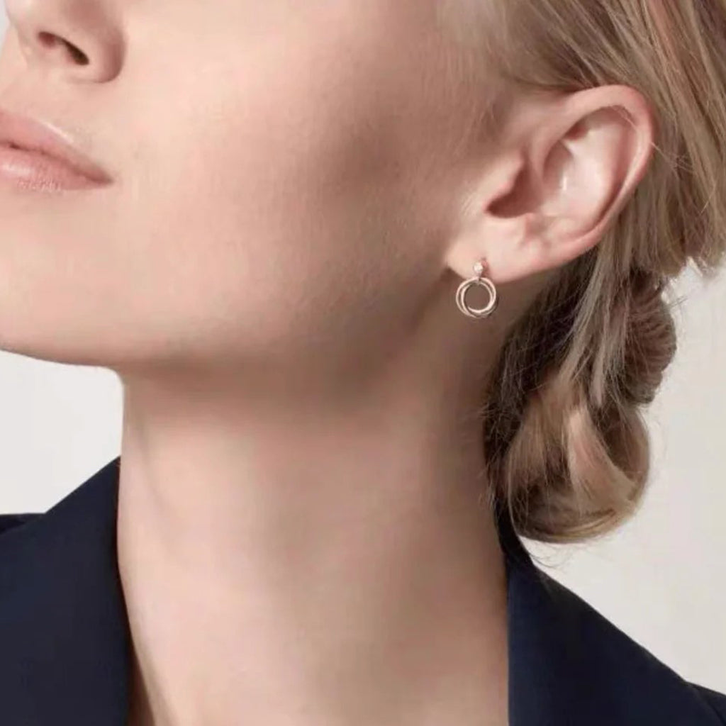 [Raffine]TRINITY ON DIAMOND  EARRINGS