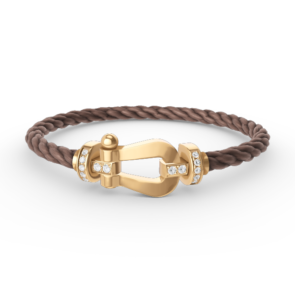 [Raffine]FORCE LARGE HORSESHOE HALF DIAMOND BRACELET GOLD