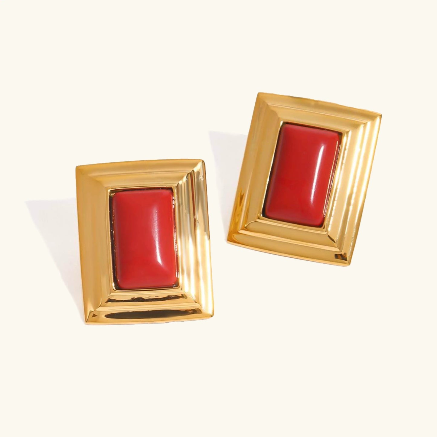 [Raffine]Sybil Gold Enamel Earrings