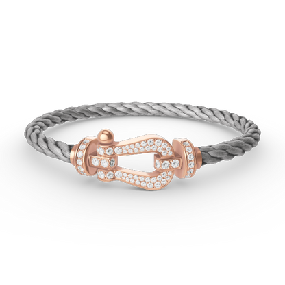 [Raffine]FORCE LARGE HORSESHOE FULL DIAMOND BRACELET ROSE GOLD