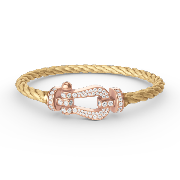 [Raffine]FORCE LARGE HORSESHOE FULL DIAMOND BRACELET ROSE GOLD