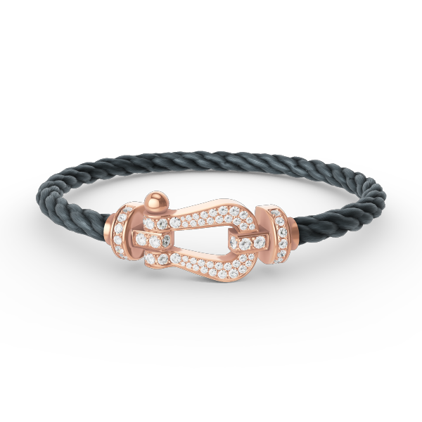 [Raffine]FORCE LARGE HORSESHOE FULL DIAMOND BRACELET ROSE GOLD