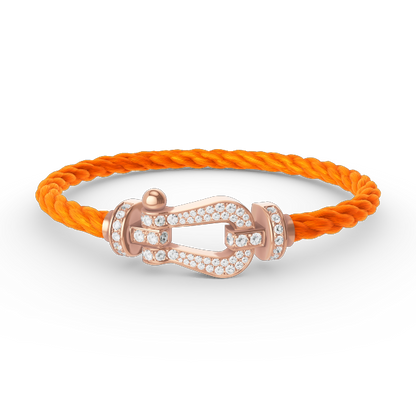 [Raffine]FORCE LARGE HORSESHOE FULL DIAMOND BRACELET ROSE GOLD