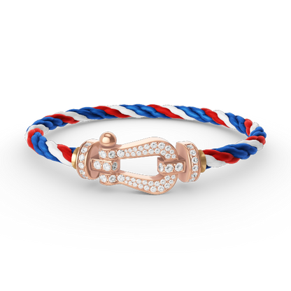 [Raffine]FORCE LARGE HORSESHOE FULL DIAMOND BRACELET ROSE GOLD