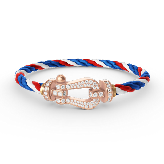 [Raffine]FORCE LARGE HORSESHOE FULL DIAMOND BRACELET ROSE GOLD