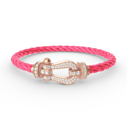 [Raffine]FORCE LARGE HORSESHOE FULL DIAMOND BRACELET ROSE GOLD