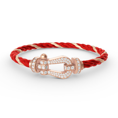 [Raffine]FORCE LARGE HORSESHOE FULL DIAMOND BRACELET ROSE GOLD