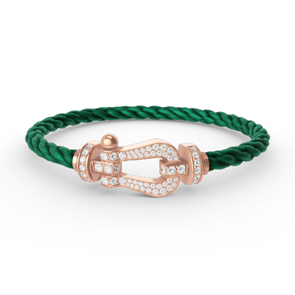 [Raffine]FORCE LARGE HORSESHOE FULL DIAMOND BRACELET ROSE GOLD