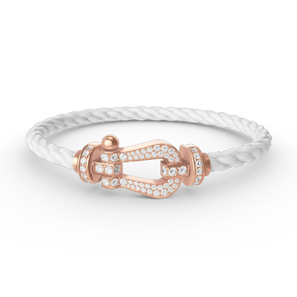 [Raffine]FORCE LARGE HORSESHOE FULL DIAMOND BRACELET ROSE GOLD
