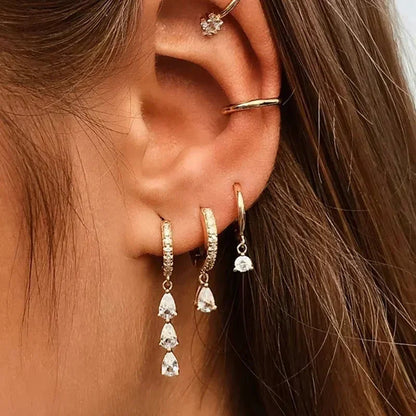 [Raffine]Lacey Diamond Hoops
