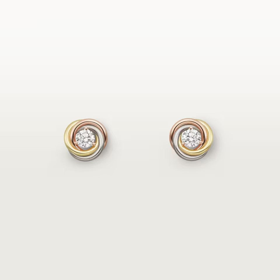 [Raffine]TRINITY STUD DIAMOND EARRINGS