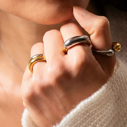 [Raffine]Seren Two Tone Gold Ring