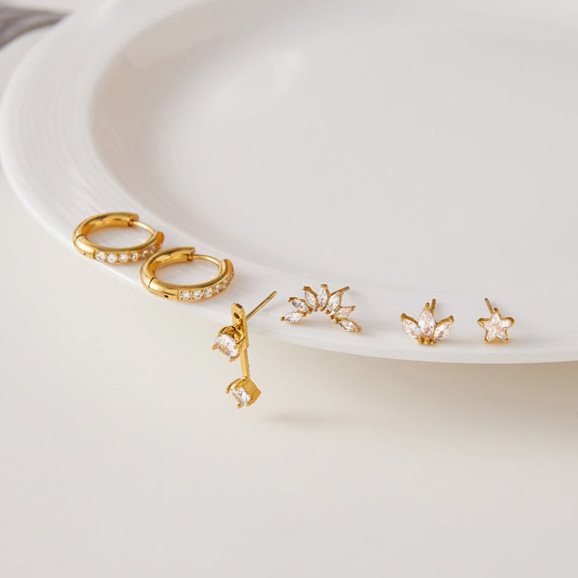 [Raffine]Essential Diamond Earrings Bundle