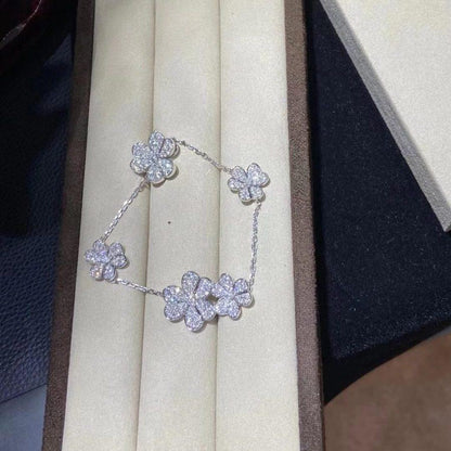 [Raffine]FRIVOLE SILVER 5 FLOWERS BRACELET