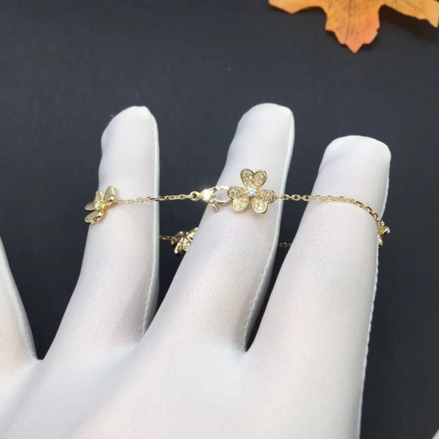 [Raffine]FRIVOLE GOLD 5 FLOWERS BRACELET