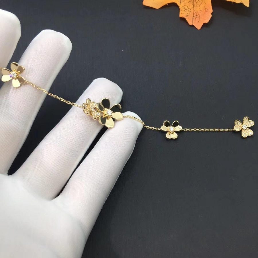 [Raffine]FRIVOLE GOLD 5 FLOWERS BRACELET