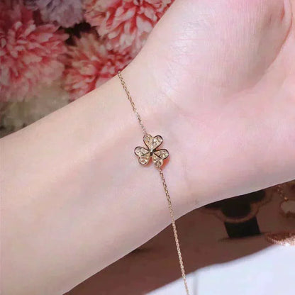 [Raffine]FRIVOLE GOLD FLOWER DIAMOND BRACELET