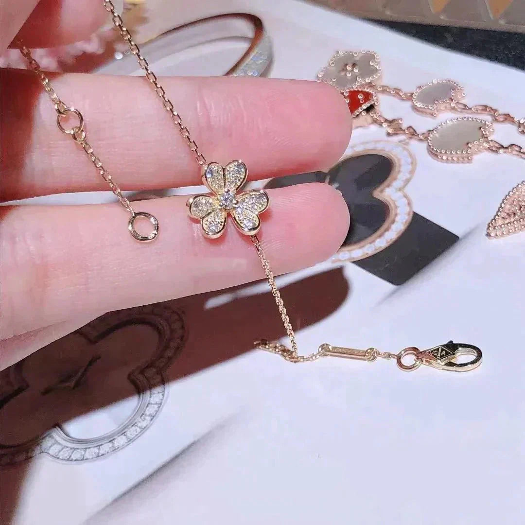 [Raffine]FRIVOLE GOLD FLOWER DIAMOND BRACELET