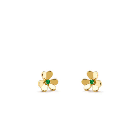[Raffine]FRIVOLE  FLOWER MALACHITE EARRINGS