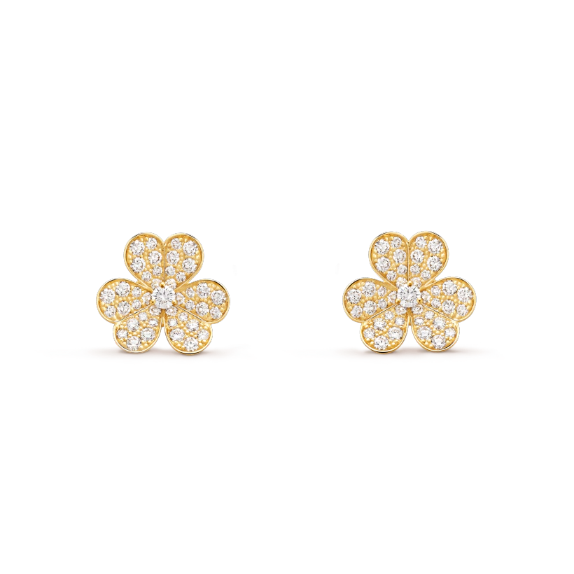 [Raffine]FRIVOLE GOLD FLOWER DIAMOND EARRINGS