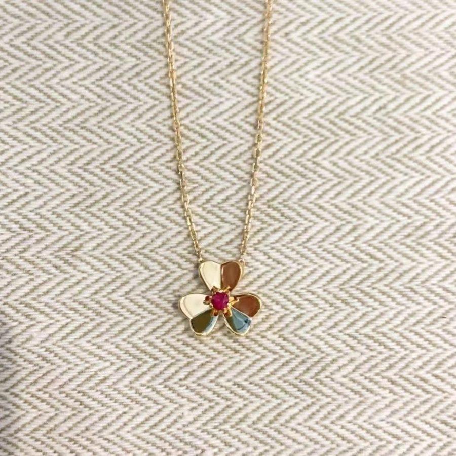 [Raffine] COLLAR DE FLOR DE ORO FRIVOLE