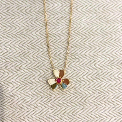 [Raffine] COLLAR DE FLOR DE ORO FRIVOLE