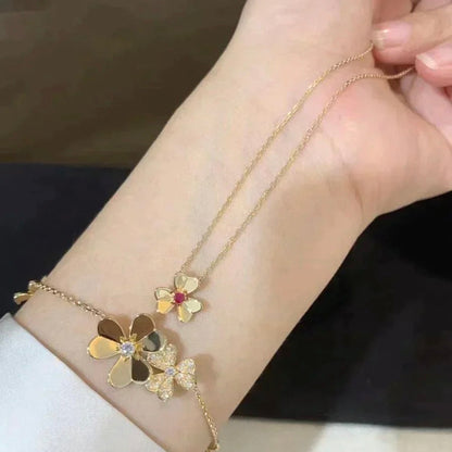 [Raffine] COLLAR DE FLOR DE ORO FRIVOLE