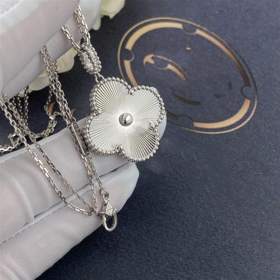 [Raffine] COLLAR DE TRÉBOL GRANDE DE PLATA DE 25 MM