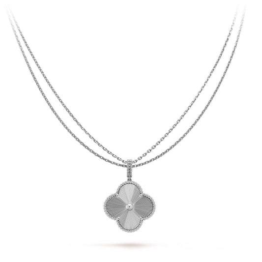 [Raffine] COLLAR DE TRÉBOL GRANDE DE PLATA DE 25 MM