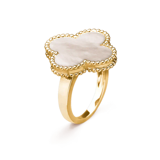[Raffine]CLOVER WHITE MOP RING