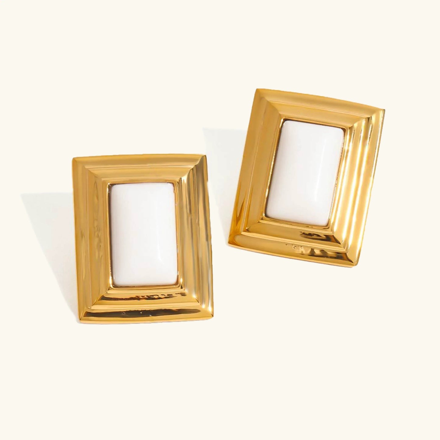 [Raffine]Sybil Gold Enamel Earrings