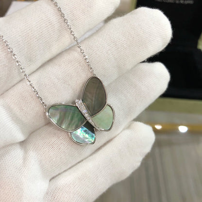 [Raffine] COLLAR GRANDE DE MARIPOSA CON DIAMANTE EN PLATA