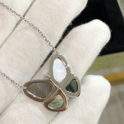 [Raffine] COLLAR GRANDE DE MARIPOSA CON DIAMANTE EN PLATA