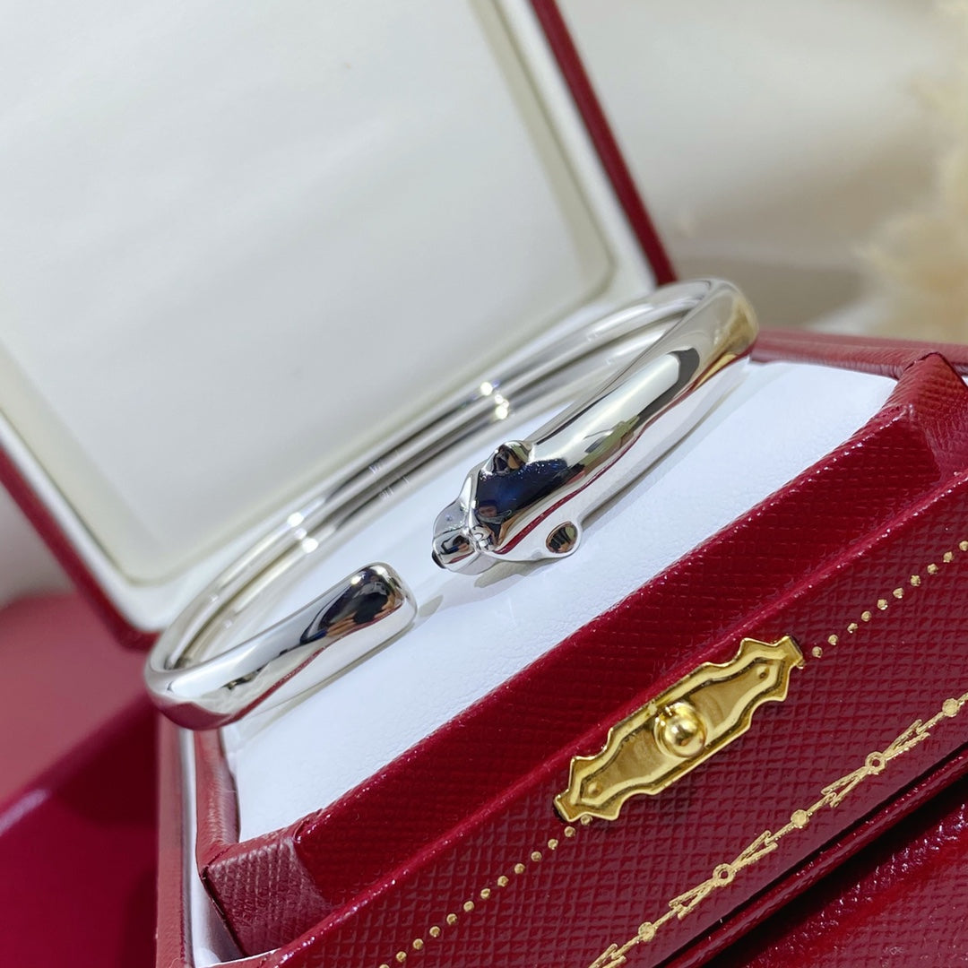 [Raffine]PANTHERE SILVER OPEN BRACELET