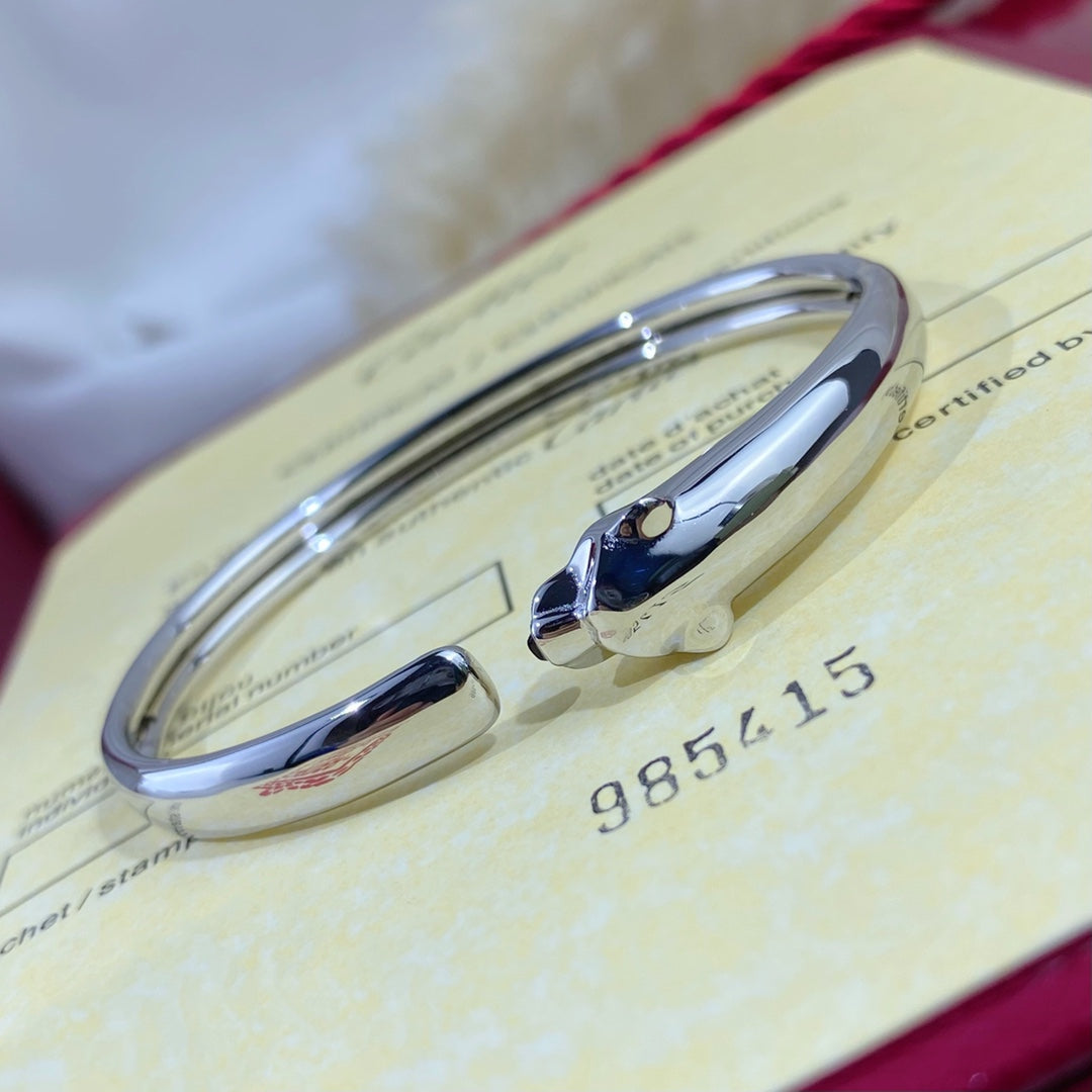 [Raffine]PANTHERE SILVER OPEN BRACELET