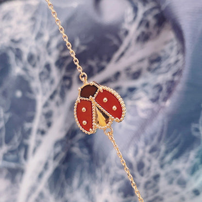 [Raffine]LUCKY SPRING 1 MOTIF PINK GOLD BRACELET