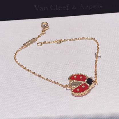 [Raffine]LUCKY SPRING 1 MOTIF PINK GOLD BRACELET