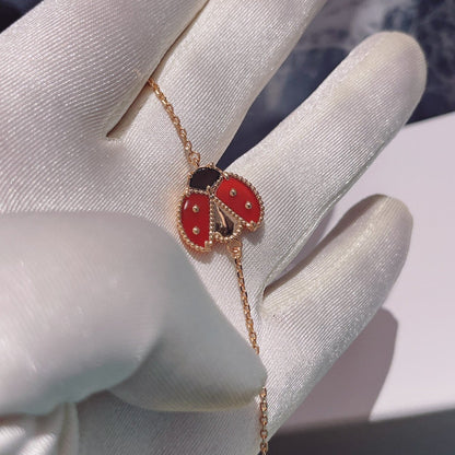 [Raffine]LUCKY SPRING 1 MOTIF PINK GOLD BRACELET
