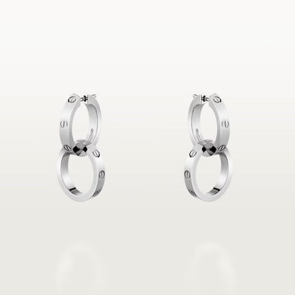 [Raffine]LOVE 3.3MM DANGLE EARRINGS