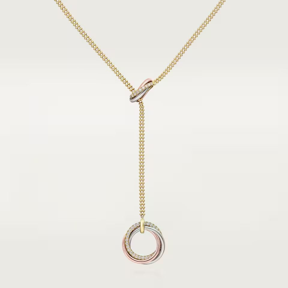 [Raffine]TRINITY DIAMONDS NECKLACE