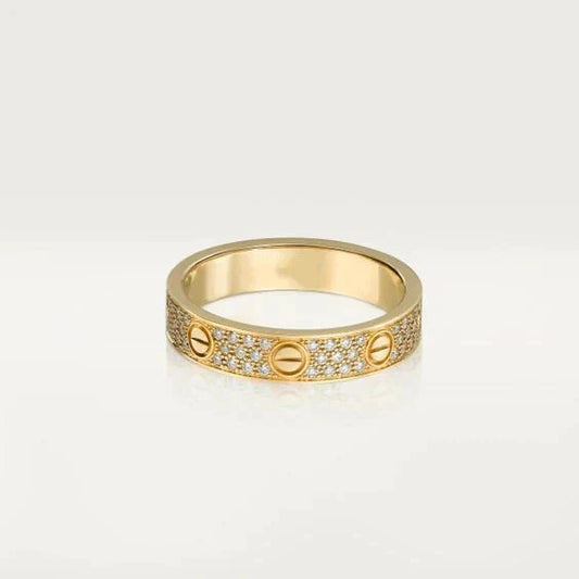 [Raffine] ANILLO DE AMOR DE 3,6 MM CON PAVIMENTO DE DIAMANTES