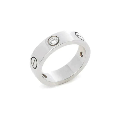 [Raffine] ANILLO DE AMOR 5.5MM 3 DIAMANTES PLATA